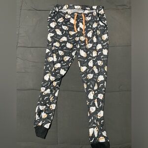 Halloween Ghost Print Jogger Pants